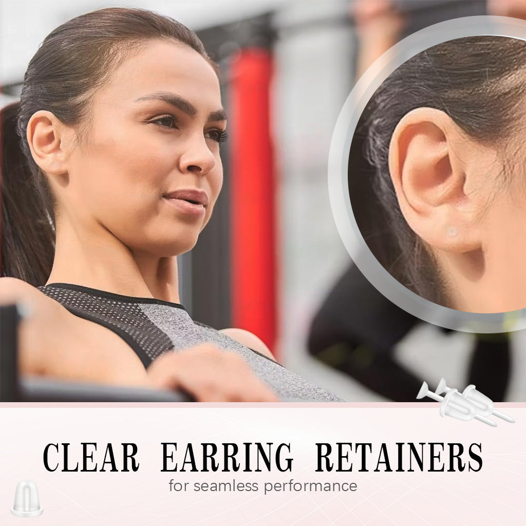 MAYCREATE 100Pcs Clear Earrings for Sports, Plastic Earrings for Women Kids, with Earbacks, Ear Piercings Retainers, Invisible Stud Earrings and Soft Rubber Earring Backs Kit for Sensitive Ears MAYCREATE 100Pcs Clear Earrings for Sports, Plastic Earrings for Women Kids, with Earbacks, Ear Piercings Retainers, Invisible Stud Earrings and Soft Rubber Earring Backs Kit for Sensitive Ears